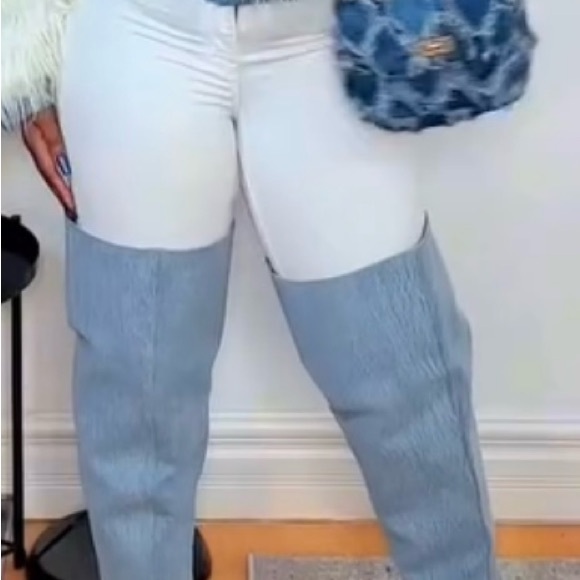 Azalea Wang Amby- Denim Boot - Picture 5 of 9